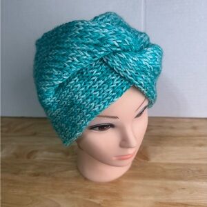 Handmade Teal Knitted Earwarmer